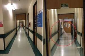 Enfermeiro tira foto no corredor de hospital para provar à namorada que estava trabalhando e leva enorme susto ao notar fantasma de menina na imagem