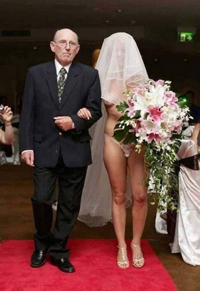 Fotos estranhas - e divertidas - de casamento