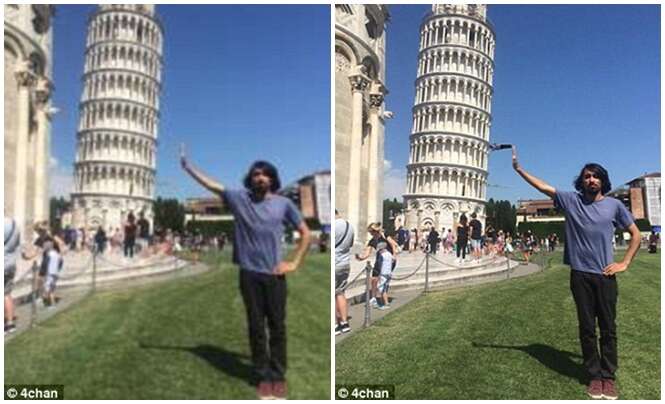Jovem pede ajuda para internautas editarem sua foto fracassa durante visita turística à Itália 