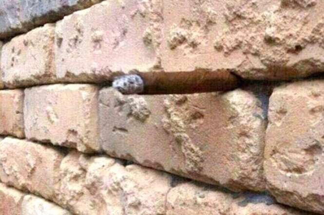 Simples foto de muro de tijolos esconde objeto e deixa internautas confusos.