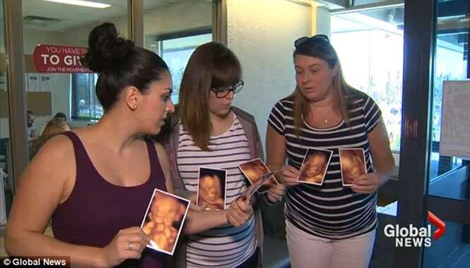 Mães recebem resultados iguais de ultrassom em clínica pré-natal 