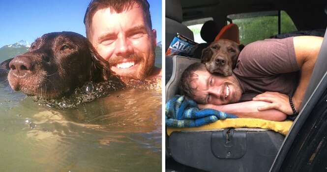 Dono leva cadela para incrível viagem de despedida após animal ser diagnosticado com câncer