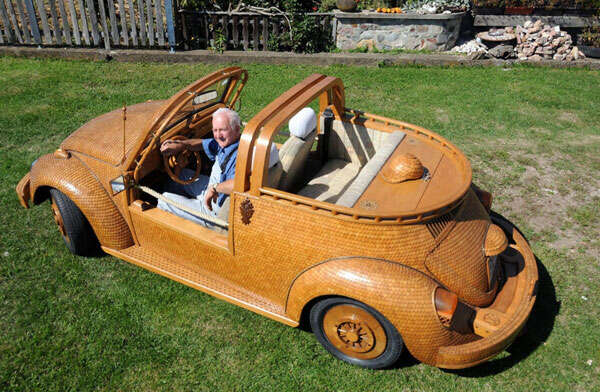 Fusca em madeira