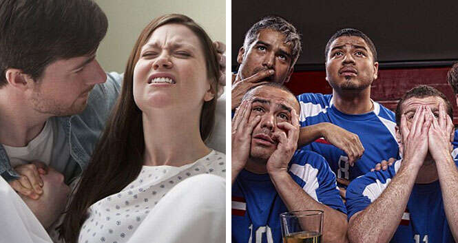 Pesquisa mostra que maior parte dos apaixonados por futebol acreditam que dor do parto é semelhante a ver seu time rebaixado.