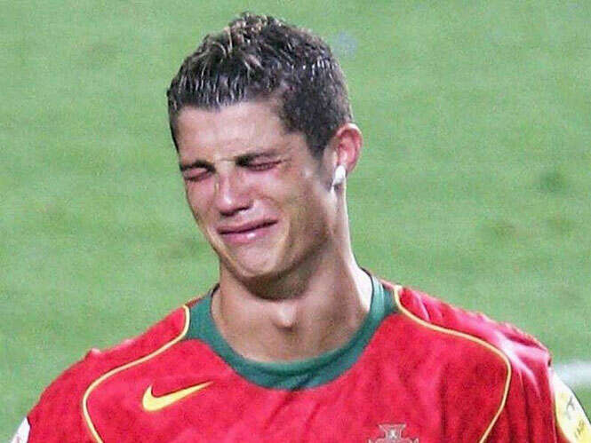 Cristiano Ronaldo chorando