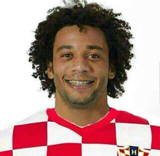 Marcelo com camisa da Croácia