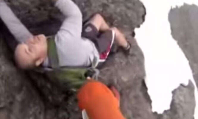 Alpinista fica preso por horas em penhasco