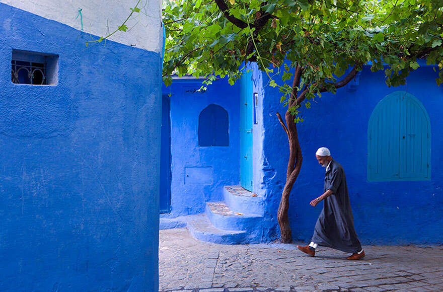 Cidade famosa por ser totalmente azul