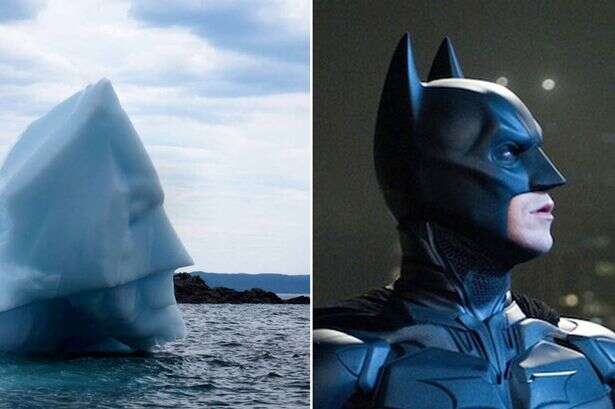 Rosto de Batman é visto em iceberg