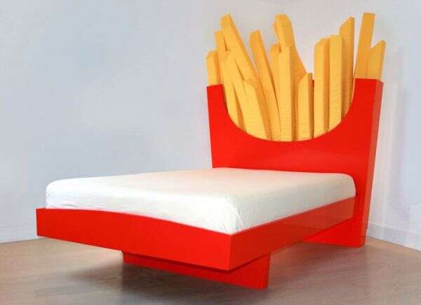 Cama de batatas fritas