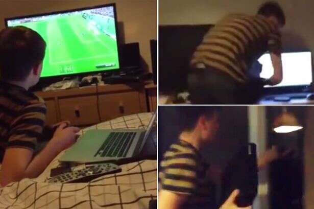 Adolescente perde a cabeça ao levar gol em videogame e joga console pela janela