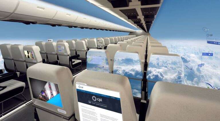 Avião sem janelas podem chegar no futuro