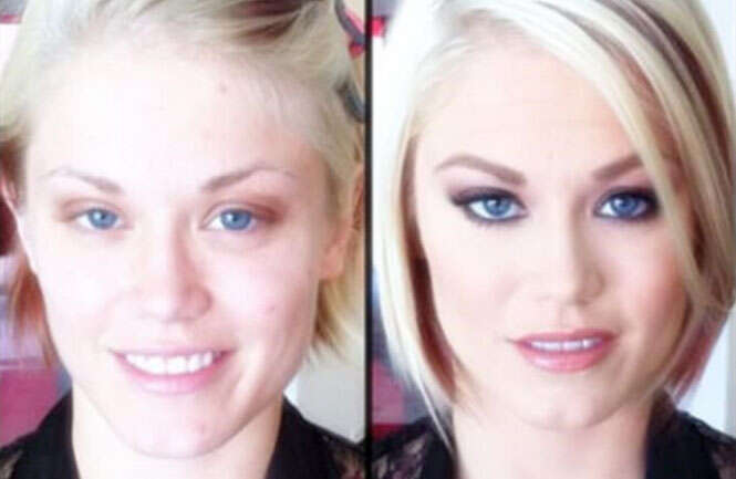 Veja o poderoso efeito da maquiagem em atrizes de filmes com conteúdos adulto