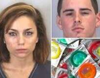 Mulher é presa por agredir namorado com caixa de preservativos