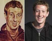 Artista chama atenção ao criar retrato de Mark Zuckerberg usando as próprias fezes