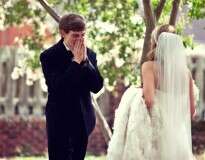 Vídeo mostra emoção de homens ao verem suas futuras esposas em vestidos de noiva