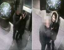 Câmera de segurança flagra mulher se oferecendo para homens enquanto os distrai para roubar suas carteiras
