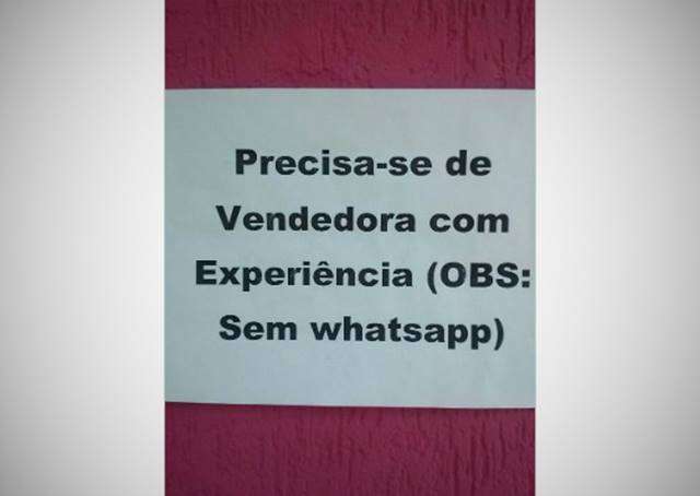 Empresário oferece emprego para quem não use o WhatsApp