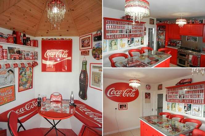 Mulher obcecada por Coca-Cola transforma sua casa em santuário da bebida