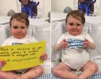 Menino de 5 anos que espera por transplante de medula óssea faz campanha pedindo aos internautas para usarem roupa amarela no próximo dia 27