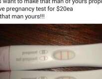 Testes de gravidez positivos são vendidos no Facebook para ajudar mulheres a se casarem