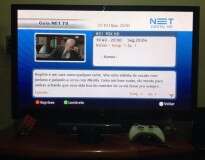 Imagem de descrição de programação em guia de canais de TV a cabo NET bomba nas redes sociais