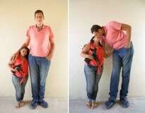 Homem mais alto do Brasil se casa com mulher de 1,52 metros e planeja ter seu primeiro filho