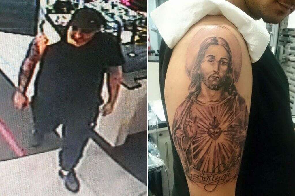 Ladrão passa 6 horas recebendo tatuagem de Jesus no braço e ao acabar rouba estúdio de tatuagem