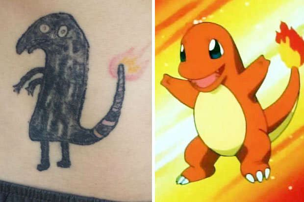 Homem bêbado tenta tatuar Pokémon no corpo e resultado é bizarro