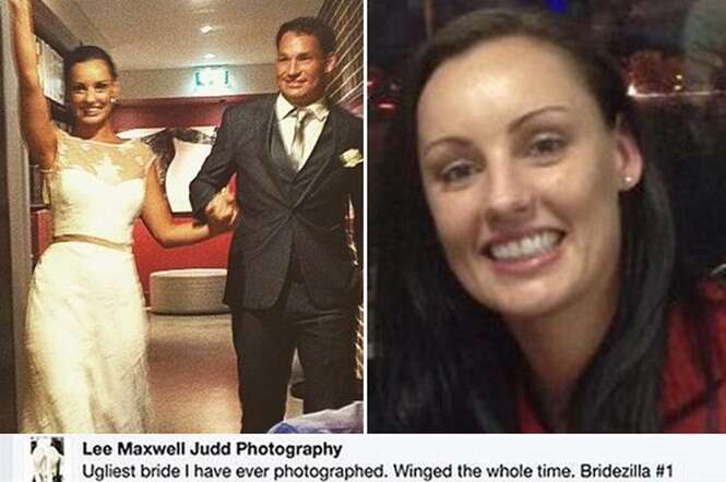 Fotógrafo causa polêmica após postar legenda “a noiva mais feia que já fotografei” em foto no Facebook