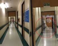 Enfermeiro tira foto no corredor de hospital para provar à namorada que estava trabalhando e leva enorme susto ao notar fantasma de menina na imagem