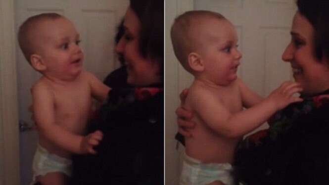 Vídeo mostra surpreendente reação de bebê ao conhecer a irmã gêmea de sua mãe