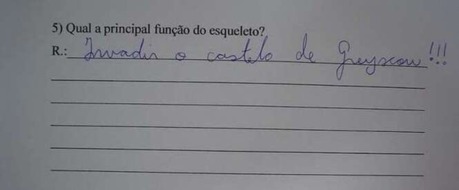 As mais divertidas respostas de estudantes durante suas provas