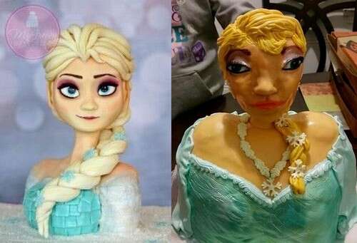 Bolo bizarro de Elsa