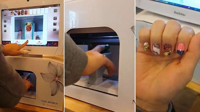 Máquina de venda automática faz trabalho de manicure em segundos