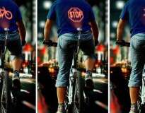 Designer cria projetor capaz de indicar sinais nas costas do ciclista