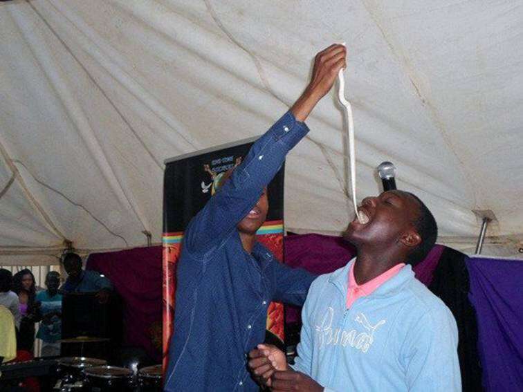 Igreja na África do Sul faz fiéis comerem cobras vivas 