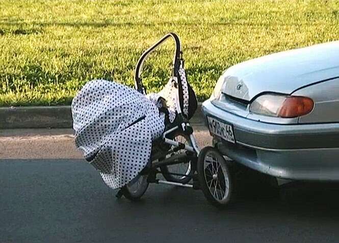 Shocking Moment Hit And Run Driver Speeds Off With Pram