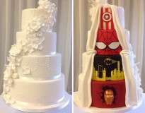 Geek se casa e demonstra seu amor pelos quadrinhos no bolo de casamento