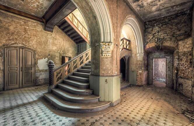 old abandoned staircase