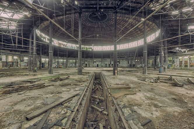 abandoned train depot