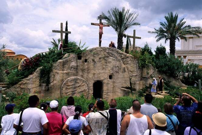 United States, Florida, Orlando , Holy Land expirencei amusement park, crucifixion of the Christ