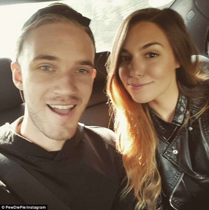 Felix Kjellberg e sua namorada Marzia.