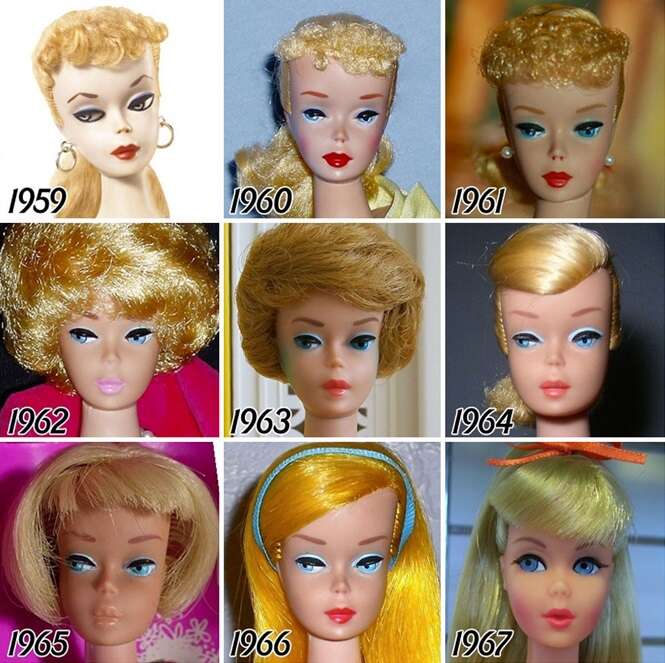 56 anos de evolução da Barbie