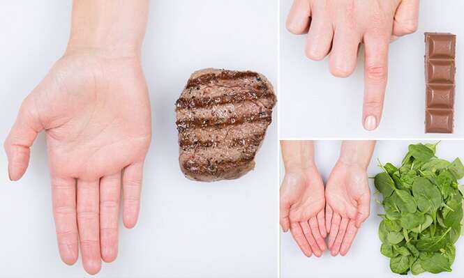 Nutricionista ensina como medir uma porção dos mais variados alimentos usando as mãos