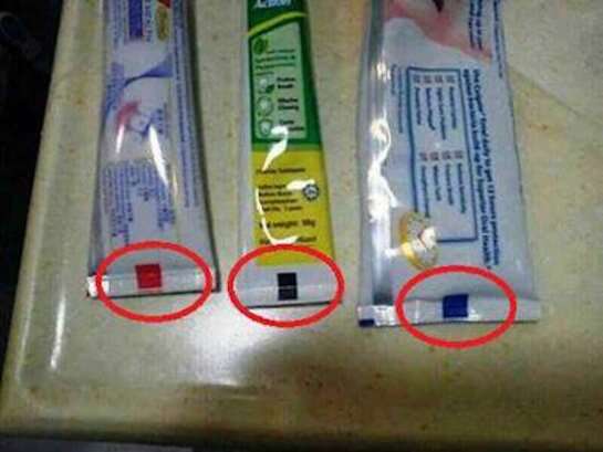 Você sabe o que significam as cores presentes nas embalagens de creme dental?