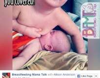 Foto de criança amamentando irmão bebê causa grande polemica no Facebook