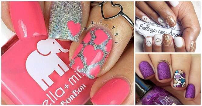 Modelos de unhas inspiradas no amor