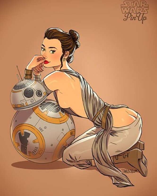 Personagens de Star Wars reimaginados como modelos pin-up