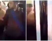 Vídeo flagra momento em que passageiro fica com genitália presa em porta de trem e grita de dor